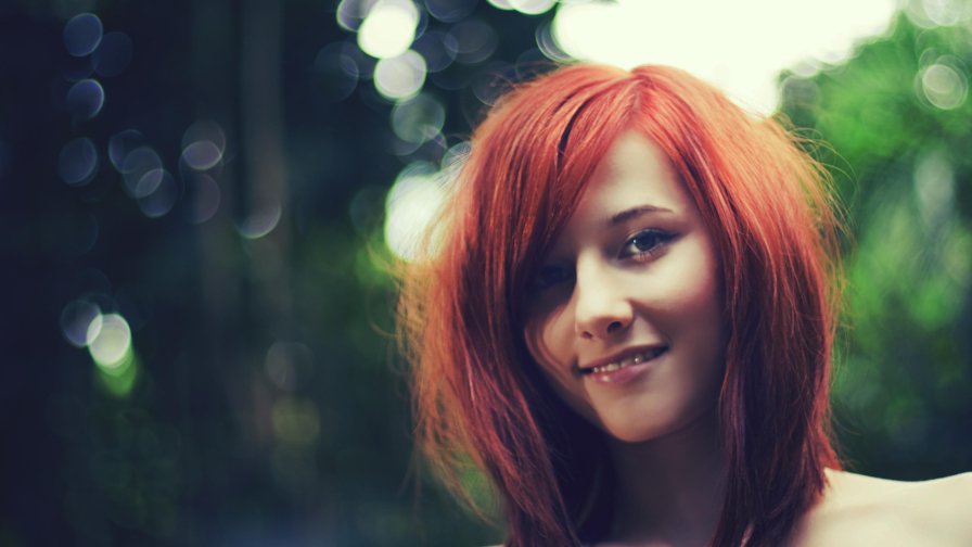 Red Haired Girl in the Garden