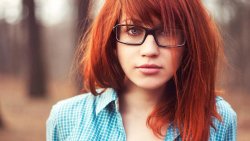 Redhead Girl Model Glasses