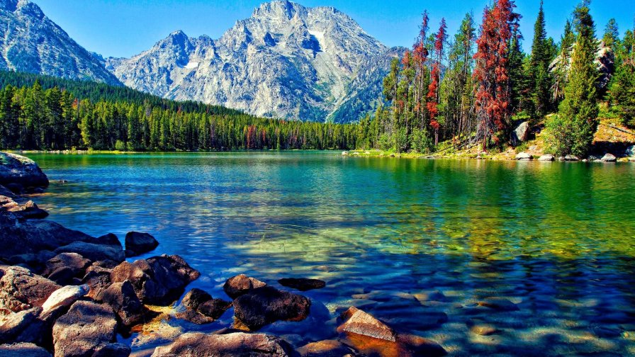 Reflection of the Rock in the Lake