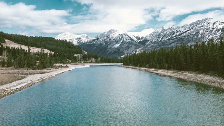 River in Beautiful Mountain Valley