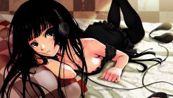 Sexy Anime Girl with Headphones