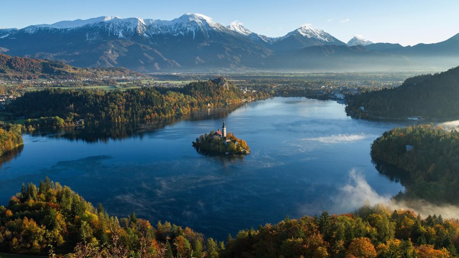 Slovenia Castle on the Little Island