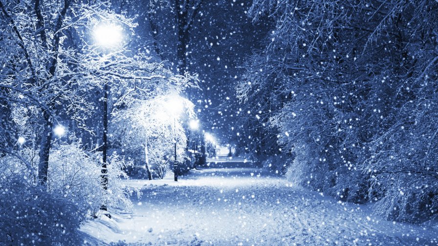 Snowing Winter Alley