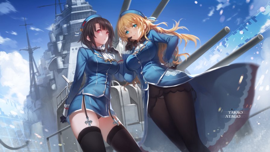 Takao and Atago Pretty Cute Girls