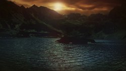 Twilight Crystal Lake and Sunset