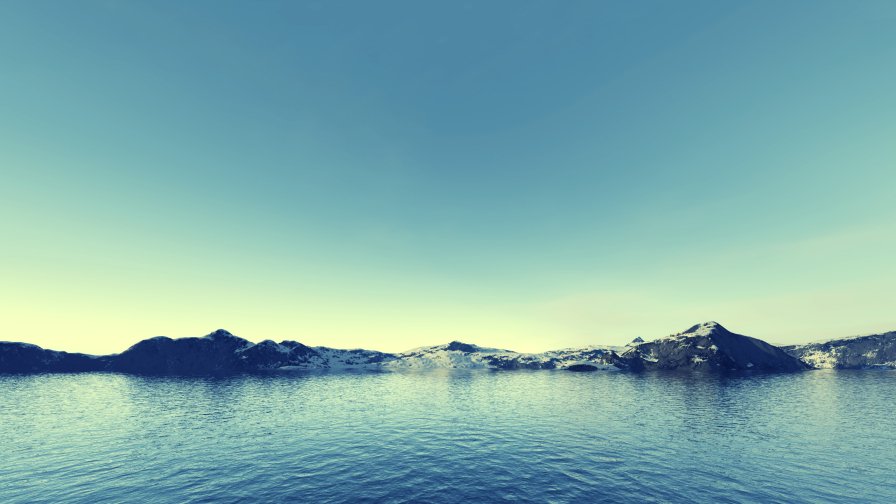 Unreal Beautiful Sea and Mountains