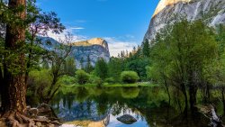 Wonderful Mirror Lake in Yosemite National Park