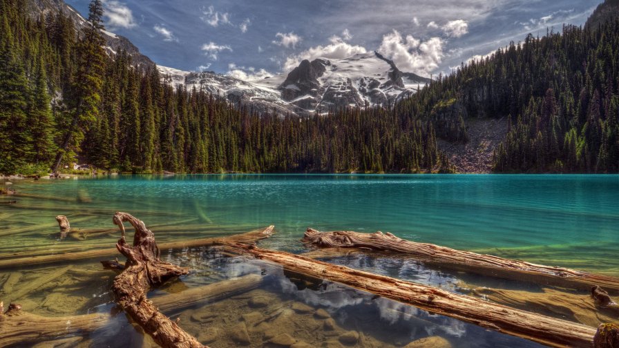 Wonderful Pure Blue Lake in Mountain Valley