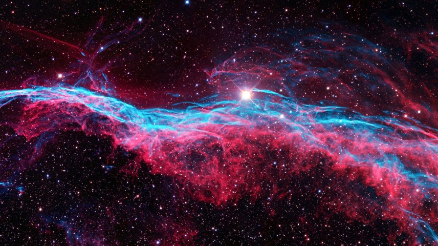 Wonderful Red and Blue Galaxy and Stars