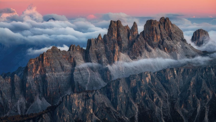 Aerial View on Beautiful Mountains