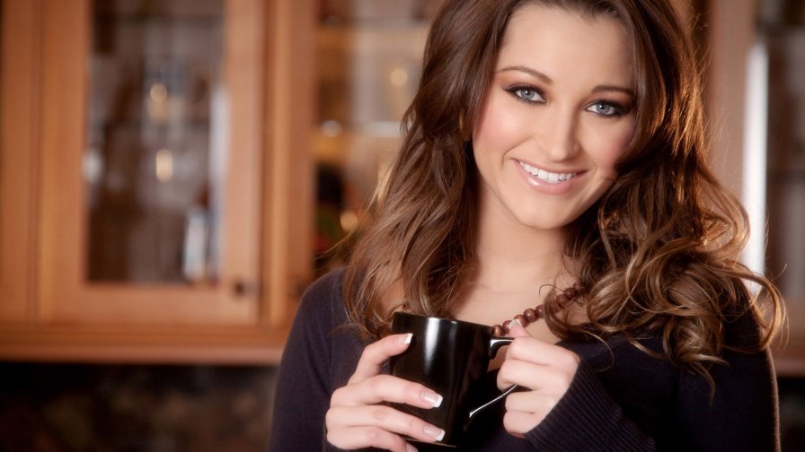 Dani Daniels Pretty Girl with Cup of Coffee