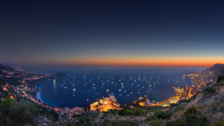 Many Boats and City on Coast