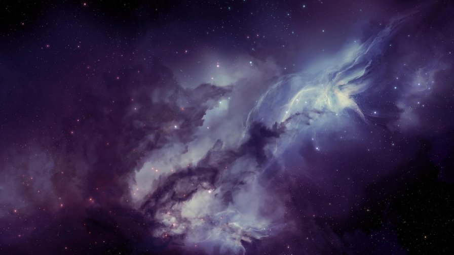 Purple Nebula and Light